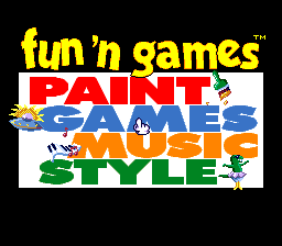 Fun 'n Games (USA) Title Screen